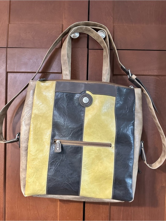 Mouflon Handbags - Large bifold purse tricolor mouflon crossbody